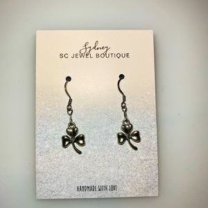 Handmade clover earrings